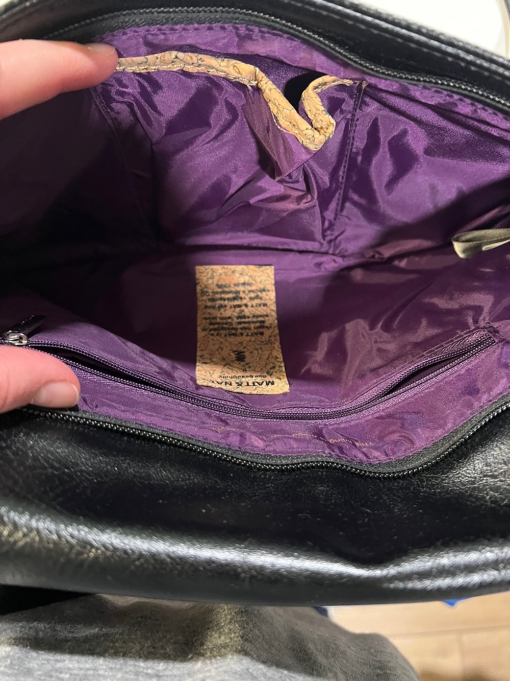 Matt & Nat Black Vegan Leather Fold-Over Crossbody - Picture 8 of 9